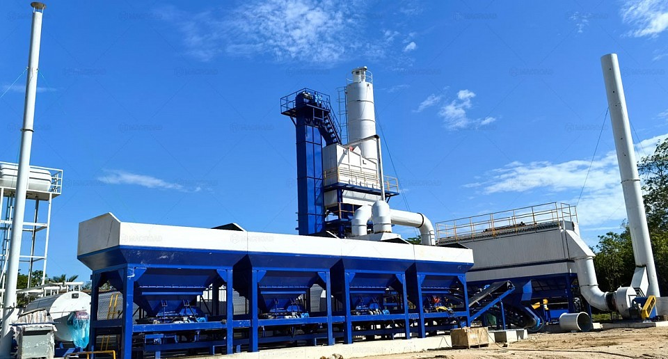 ALQ120 Batch Mix type stationary Asphalt Plant in Jamaica
